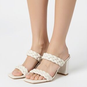 🔥2/$10 3/$12 Dolce Vita Cream open toe Braided Heels